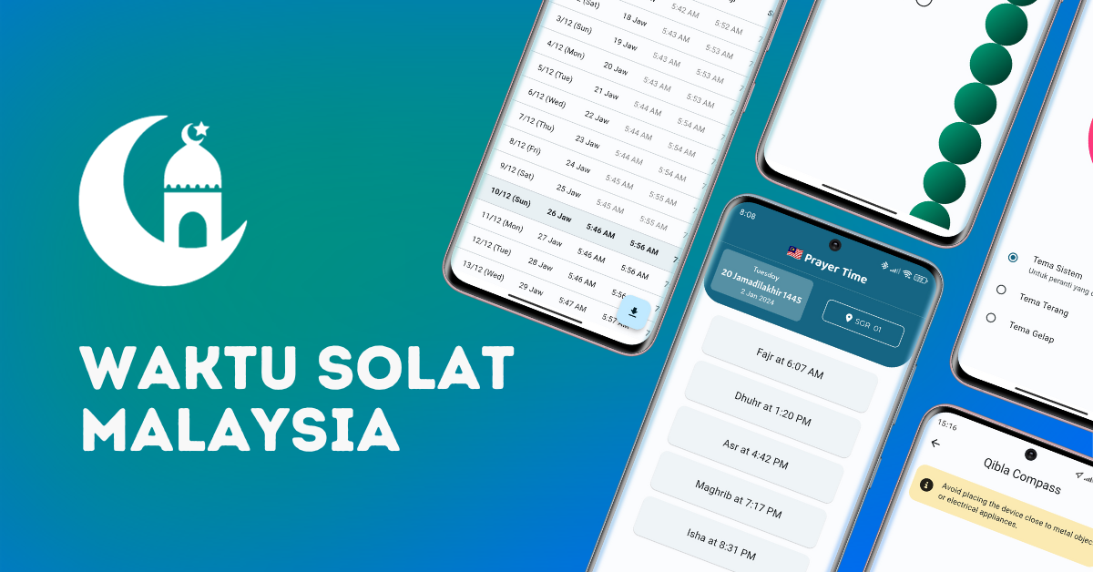 App Waktu Solat Malaysia | Malaysia Prayer Time App